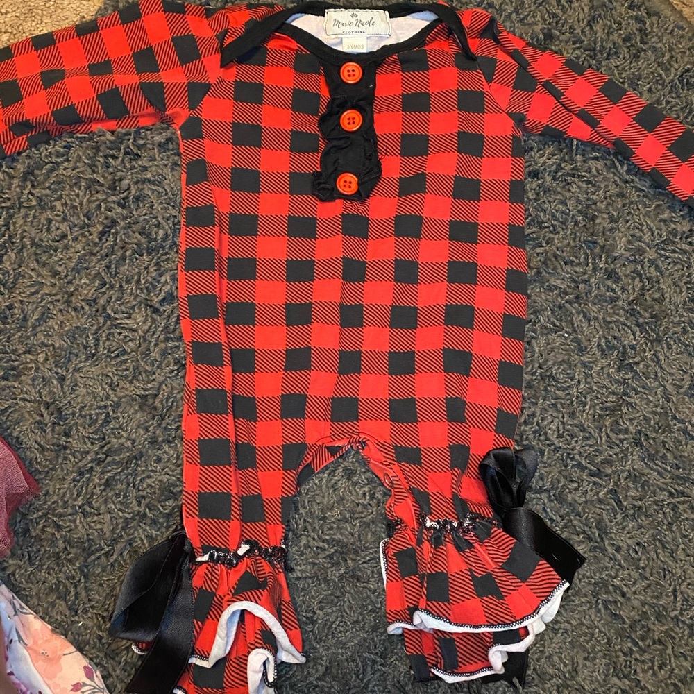 Christmas 3/6 month jumpsuit